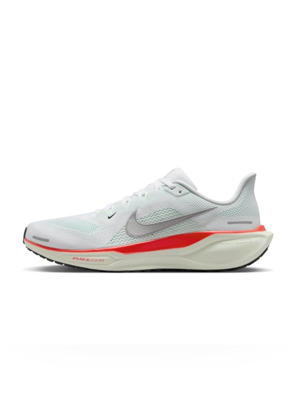 Nike Air Zoom Pegasus 41 White Metallic Silver Men Road Running Shoes
